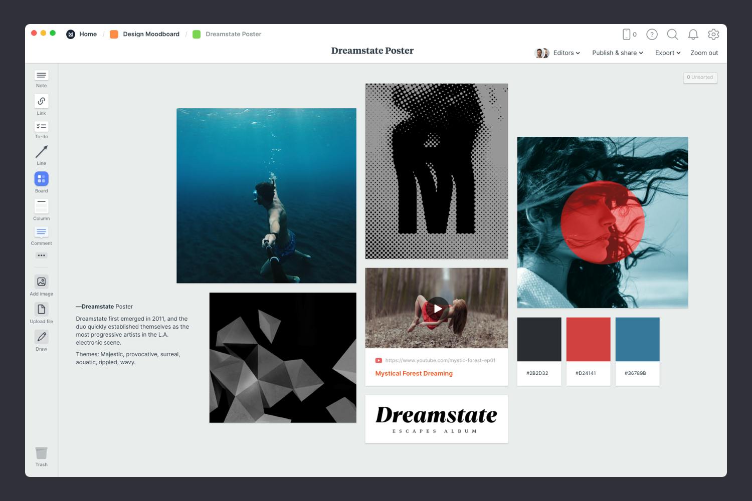 Graphic design moodboard guide step06