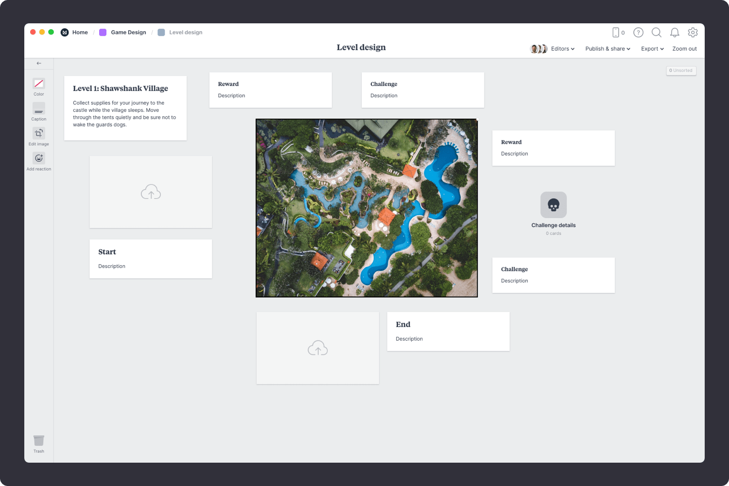 Game level design template step03